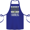 Easily Distracted Farmers Farming Cotton Apron 100% Organic Royal Blue