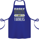 Easily Distracted Farmers Farming Cotton Apron 100% Organic Royal Blue