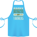 Easily Distracted Farmers Farming Cotton Apron 100% Organic Turquoise