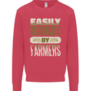 Easily Distracted Farmers Farming Kids Sweatshirt Jumper Heliconia