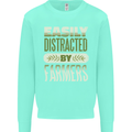 Easily Distracted Farmers Farming Kids Sweatshirt Jumper Peppermint