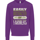 Easily Distracted Farmers Farming Kids Sweatshirt Jumper Purple