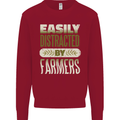 Easily Distracted Farmers Farming Kids Sweatshirt Jumper Red