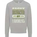 Easily Distracted Farmers Farming Kids Sweatshirt Jumper Sports Grey