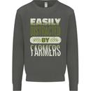 Easily Distracted Farmers Farming Kids Sweatshirt Jumper Storm Grey