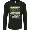 Easily Distracted Farmers Farming Mens Long Sleeve T-Shirt Black