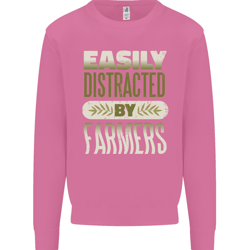 Easily Distracted Farmers Farming Mens Sweatshirt Jumper Azalea