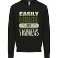 Easily Distracted Farmers Farming Mens Sweatshirt Jumper Black