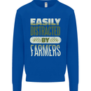 Easily Distracted Farmers Farming Mens Sweatshirt Jumper Royal Blue