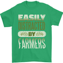 Easily Distracted Farmers Farming Mens T-Shirt 100% Cotton Irish Green
