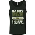 Easily Distracted Farmers Farming Mens Vest Tank Top Black