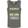 Easily Distracted Farmers Farming Mens Vest Tank Top Charcoal