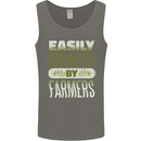Easily Distracted Farmers Farming Mens Vest Tank Top Charcoal