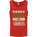 Easily Distracted Farmers Farming Mens Vest Tank Top Red