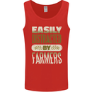 Easily Distracted Farmers Farming Mens Vest Tank Top Red