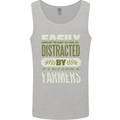 Easily Distracted Farmers Farming Mens Vest Tank Top Sports Grey