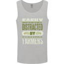 Easily Distracted Farmers Farming Mens Vest Tank Top Sports Grey