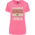 Easily Distracted Farmers Farming Womens Wider Cut T-Shirt Azalea