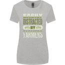 Easily Distracted Farmers Farming Womens Wider Cut T-Shirt Sports Grey