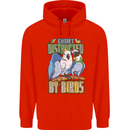 Easily Distracted by Bird Watching Childrens Kids Hoodie Bright Red