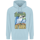 Easily Distracted by Bird Watching Childrens Kids Hoodie Light Blue