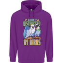 Easily Distracted by Bird Watching Childrens Kids Hoodie Purple