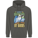 Easily Distracted by Bird Watching Childrens Kids Hoodie Storm Grey