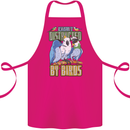 Easily Distracted by Bird Watching Cotton Apron 100% Organic Pink