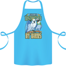 Easily Distracted by Bird Watching Cotton Apron 100% Organic Turquoise