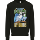 Easily Distracted by Bird Watching Kids Sweatshirt Jumper Black