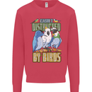 Easily Distracted by Bird Watching Kids Sweatshirt Jumper Heliconia