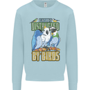 Easily Distracted by Bird Watching Kids Sweatshirt Jumper Light Blue