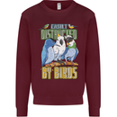 Easily Distracted by Bird Watching Kids Sweatshirt Jumper Maroon