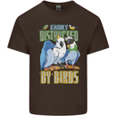 Easily Distracted by Bird Watching Kids T-Shirt Childrens Chocolate