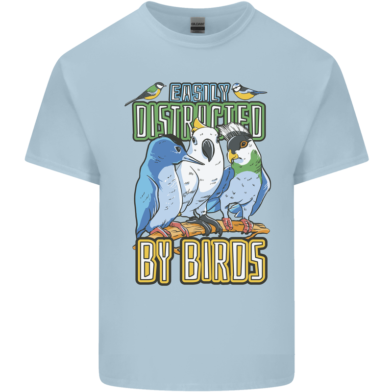 Easily Distracted by Bird Watching Kids T-Shirt Childrens Light Blue