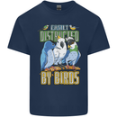 Easily Distracted by Bird Watching Kids T-Shirt Childrens Navy Blue