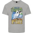 Easily Distracted by Bird Watching Kids T-Shirt Childrens Sports Grey