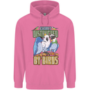 Easily Distracted by Bird Watching Mens 80% Cotton Hoodie Azelea