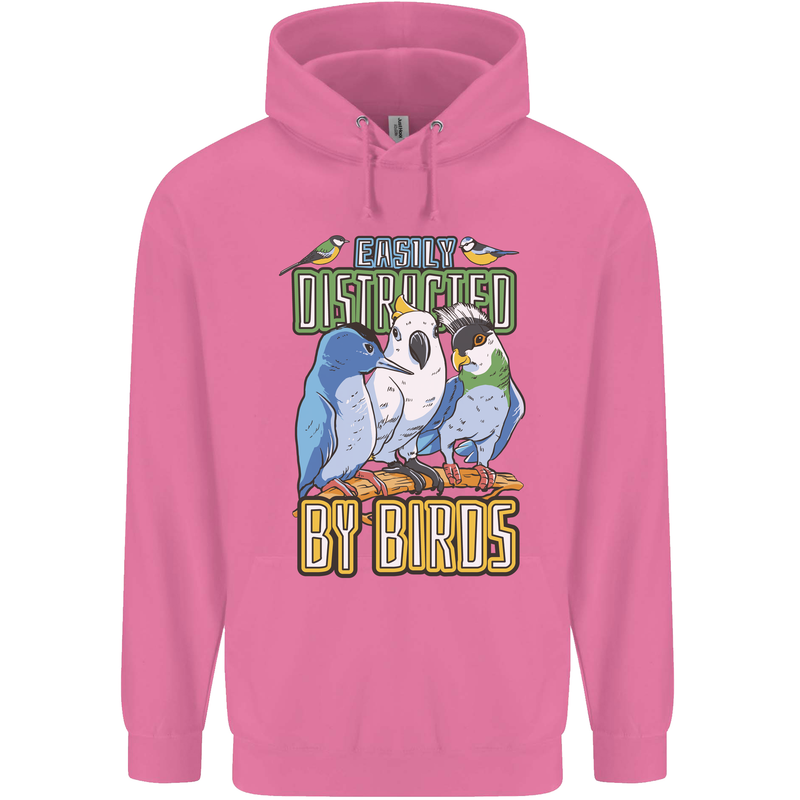 Easily Distracted by Bird Watching Mens 80% Cotton Hoodie Azelea
