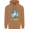 Easily Distracted by Bird Watching Mens 80% Cotton Hoodie Caramel Latte