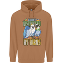 Easily Distracted by Bird Watching Mens 80% Cotton Hoodie Caramel Latte