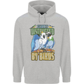 Easily Distracted by Bird Watching Mens 80% Cotton Hoodie Sports Grey