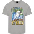Easily Distracted by Bird Watching Mens Cotton T-Shirt Tee Top Sports Grey