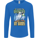 Easily Distracted by Bird Watching Mens Long Sleeve T-Shirt Royal Blue
