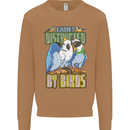 Easily Distracted by Bird Watching Mens Sweatshirt Jumper Caramel Latte