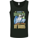 Easily Distracted by Bird Watching Mens Vest Tank Top Black