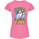 Easily Distracted by Bird Watching Womens Petite Cut T-Shirt Azalea