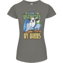 Easily Distracted by Bird Watching Womens Petite Cut T-Shirt Charcoal