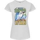 Easily Distracted by Bird Watching Womens Petite Cut T-Shirt White