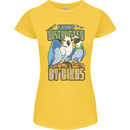 Easily Distracted by Bird Watching Womens Petite Cut T-Shirt Yellow